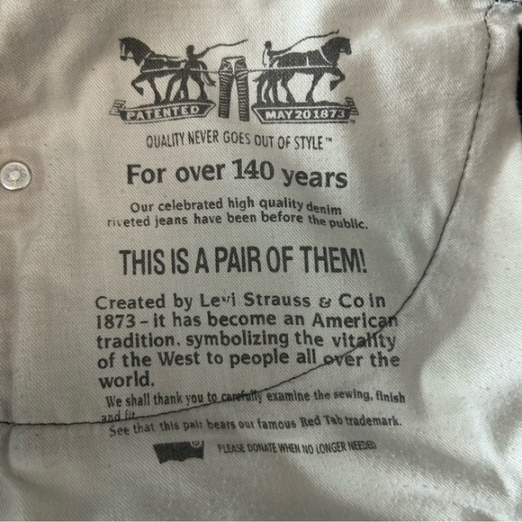 Levis 550 Relaxed Fit Tapered Leg Jeans Black 40x30 - Picture 6 of 6